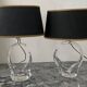 Pair of Saint Louis crystal lamps from the 1950s-60s.