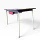 Vintage side table/desk in red formica.