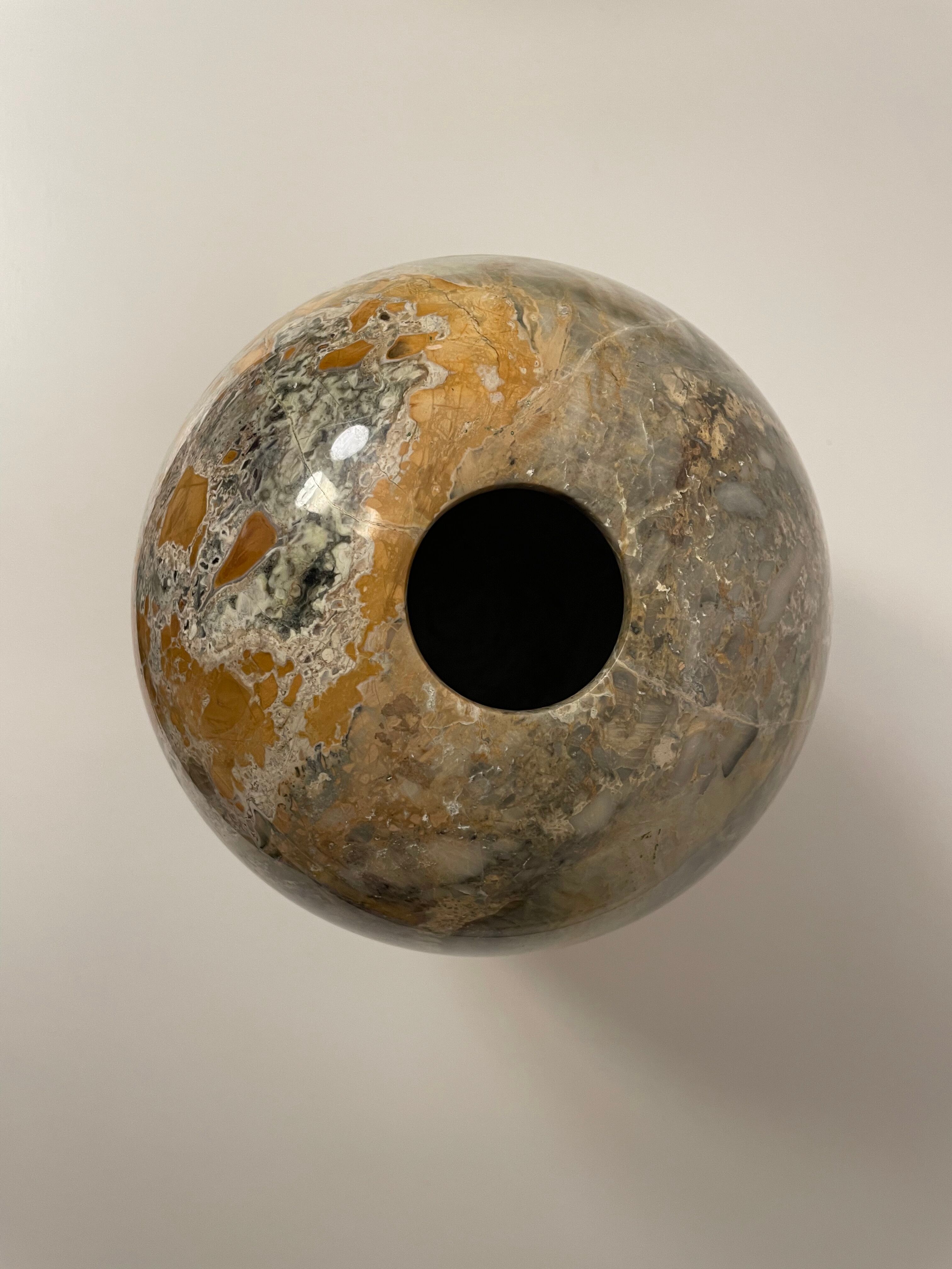 Marble ball vase