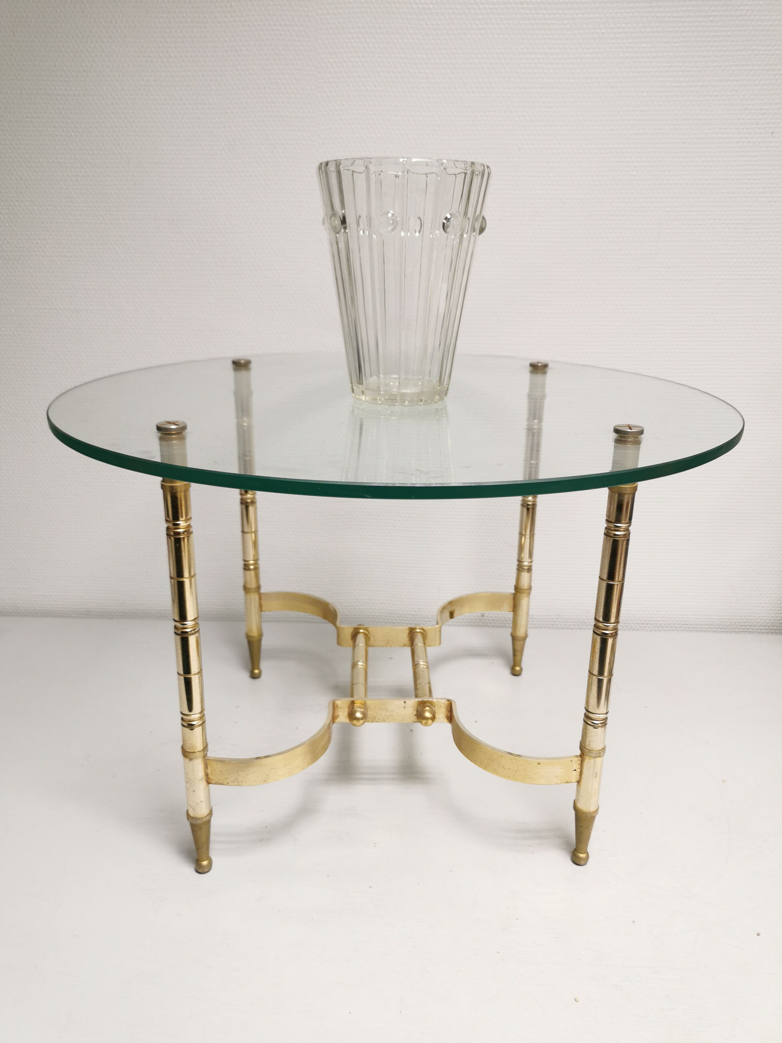Table basse de salon vintage hollywood regency années 50-60