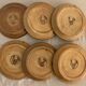 6 small bread plates enamelled pottery of the Vallauris Dove