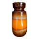 Vase Orange et Marron Vintage West Germany