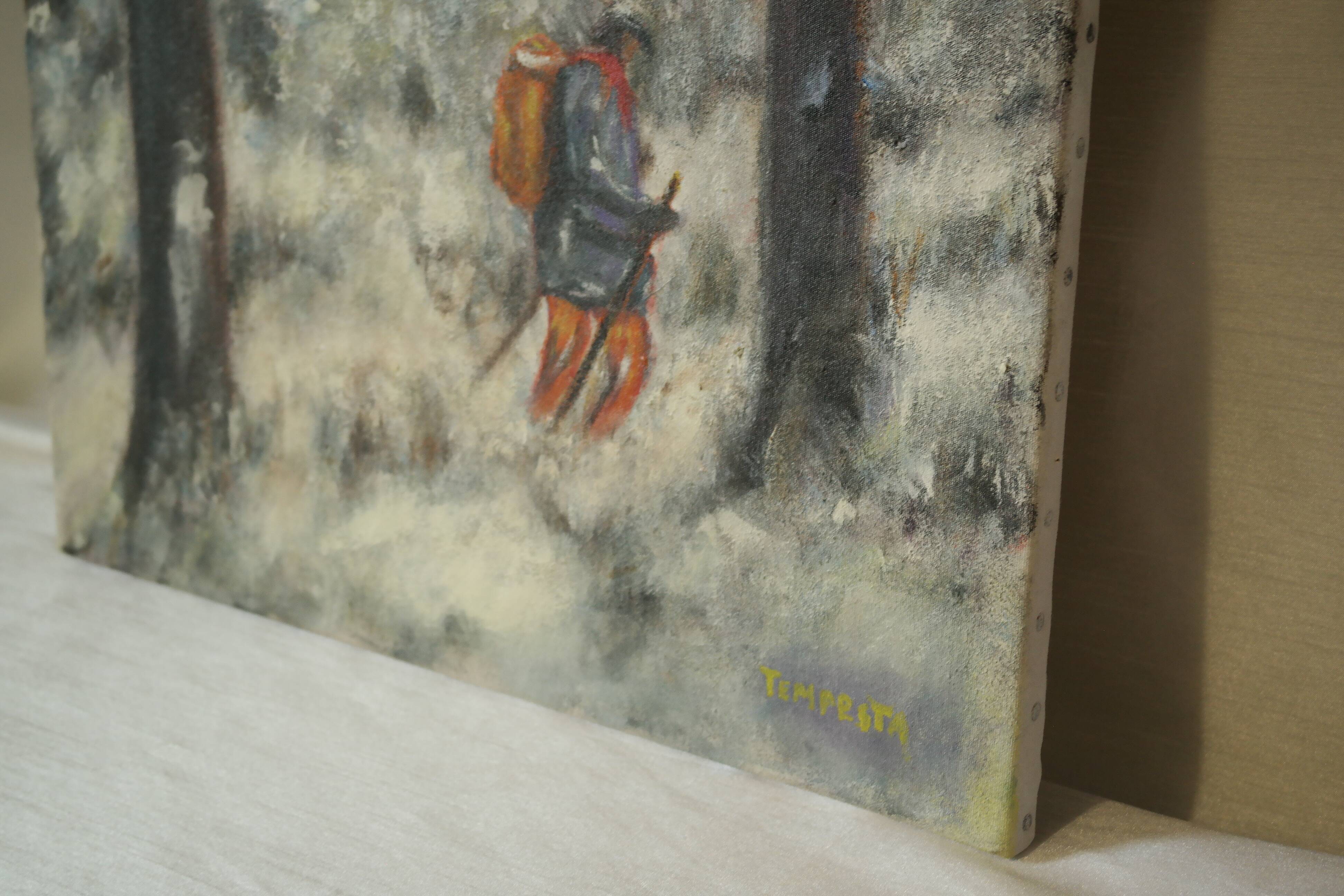 Painting on canvas winter scene 60 x 50