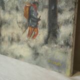 Painting on canvas winter scene 60 x 50