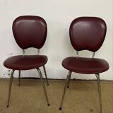 Pair of vintage leatherette chairs