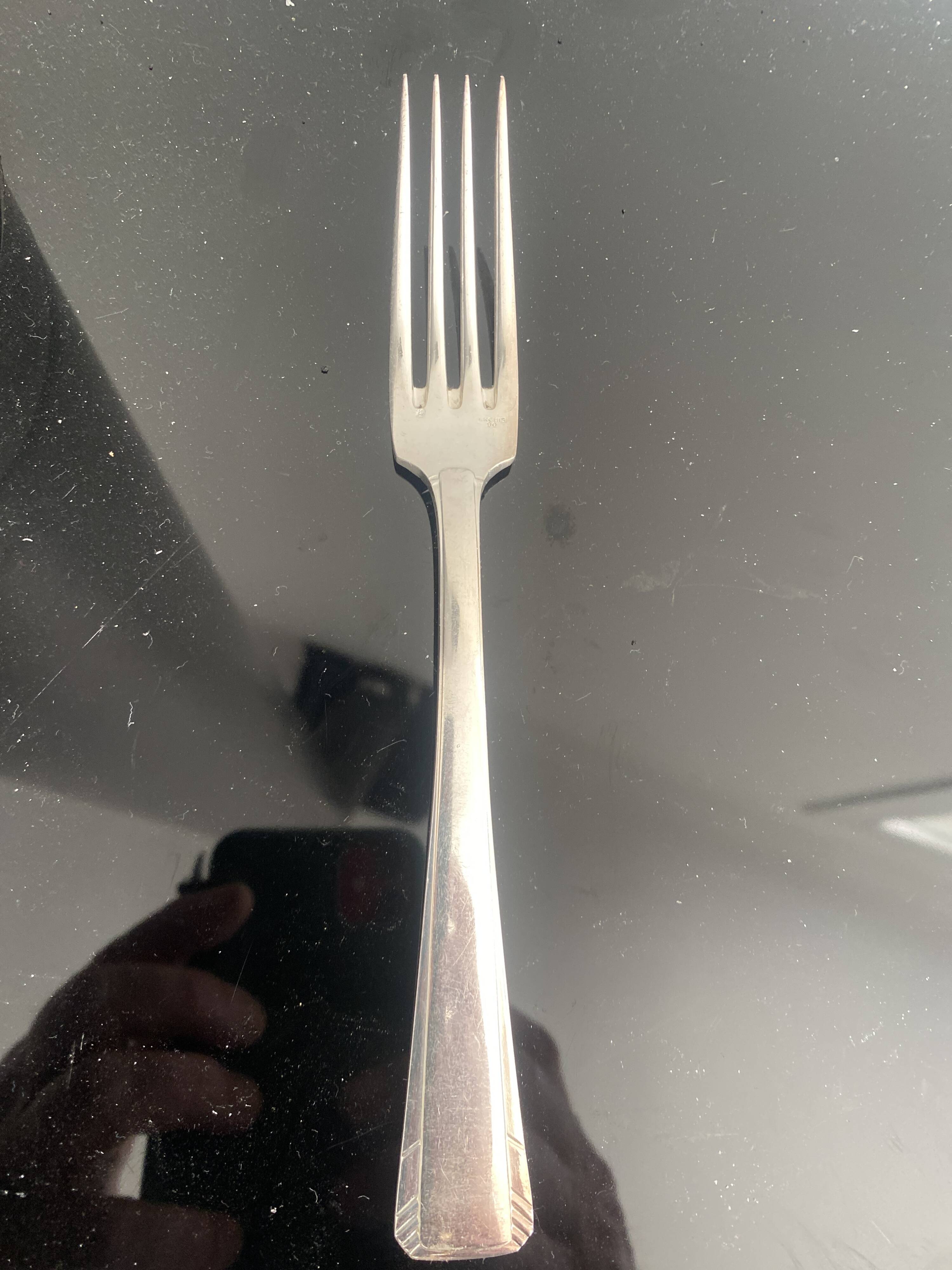 23 silver-plated metal forks Ercuis