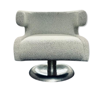 Swivel design armchair from the 50s completely reupholstered