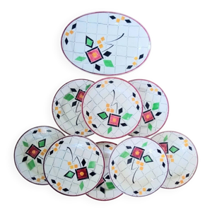 8 assiettes Creil montereau