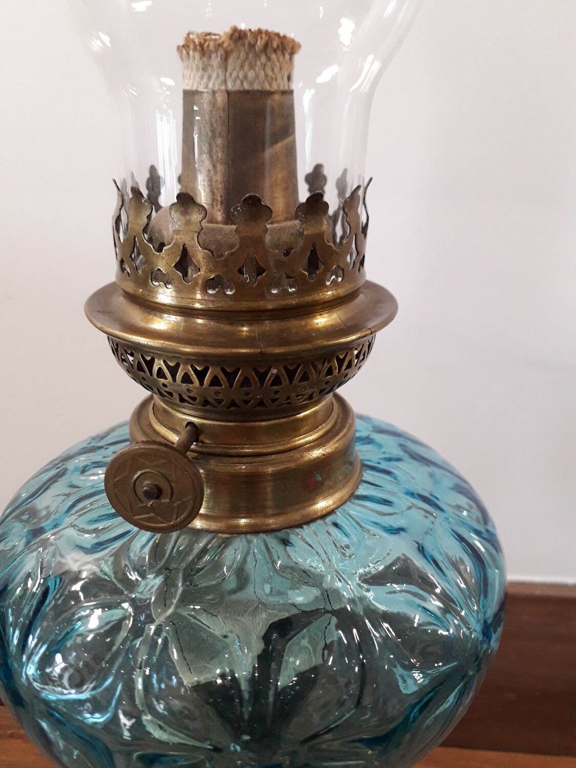 Blue kerosene lamp