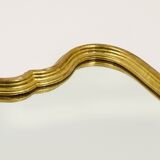 Curved wall mirror in gilded wood Chelini Firenze, mid-century, Italy, 1950s.