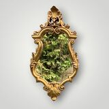 Vintage Rococo wall mirror in gilded resin