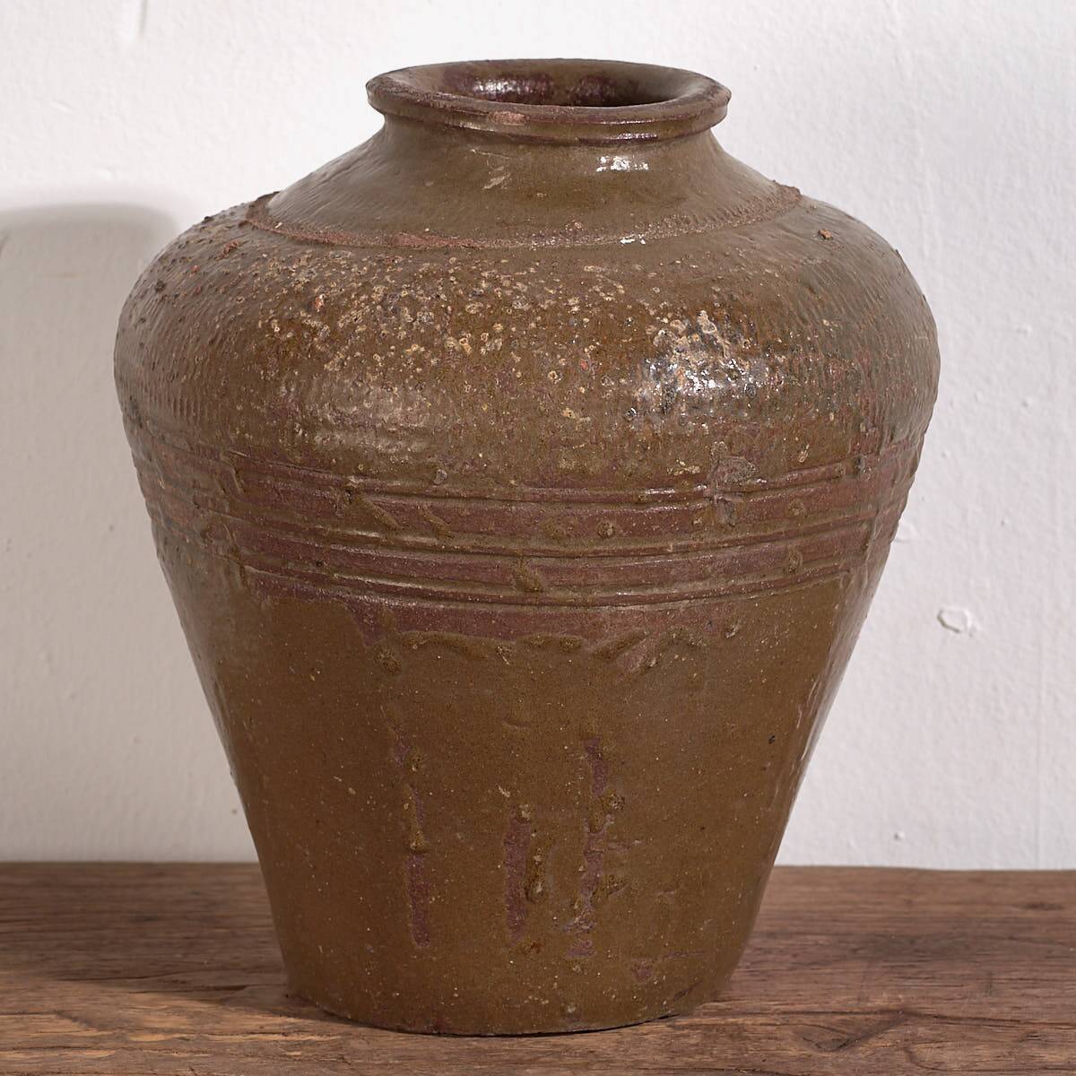 Small antique glazed ceramic vase (c.1900)