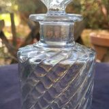 Large bamboo crystal bottle by Baccarat