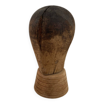 Marotte wooden hatter's head