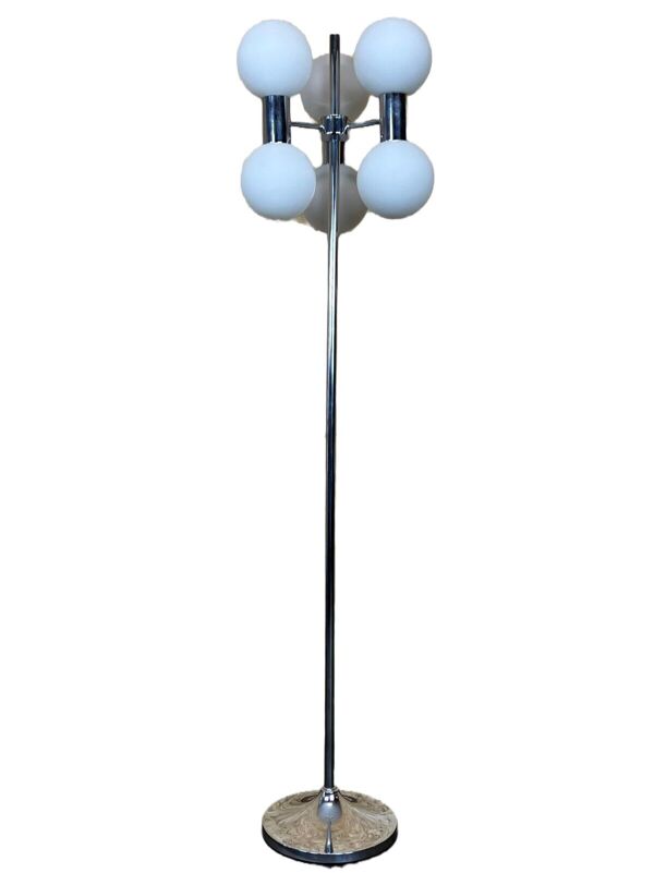 Lampadaire métal verre
