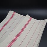 Lot of two old linen towels - Bragard Etiquette in Epinal - circa 1920-1930