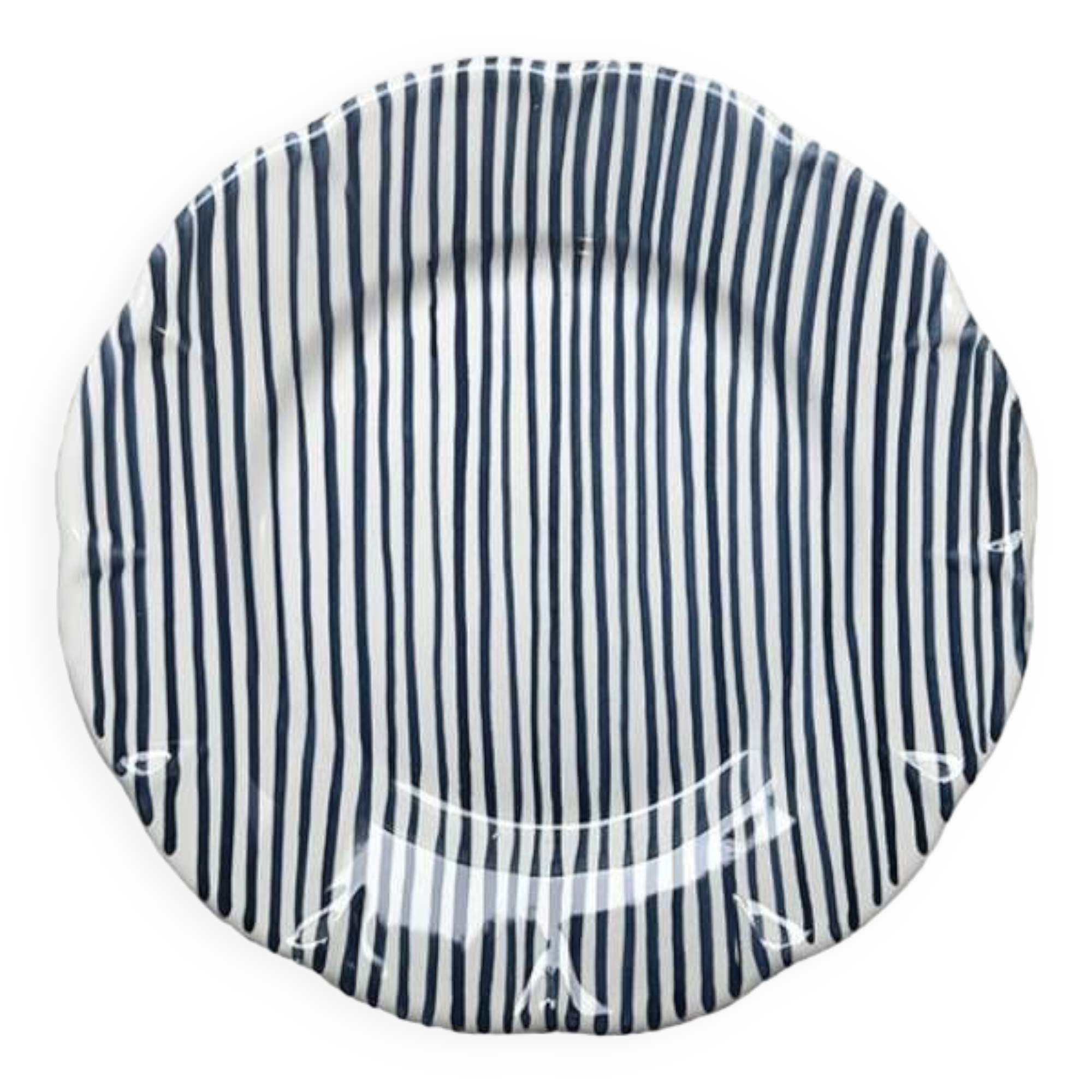 Plate fine blue stripe 25cm