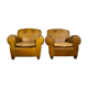 Ensemble de fauteuils club en cuir