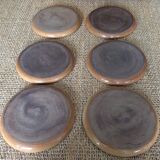 6 stoneware dessert plates