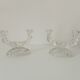 Pair of vintage chandeliers in chiseled glass 60s/70s
