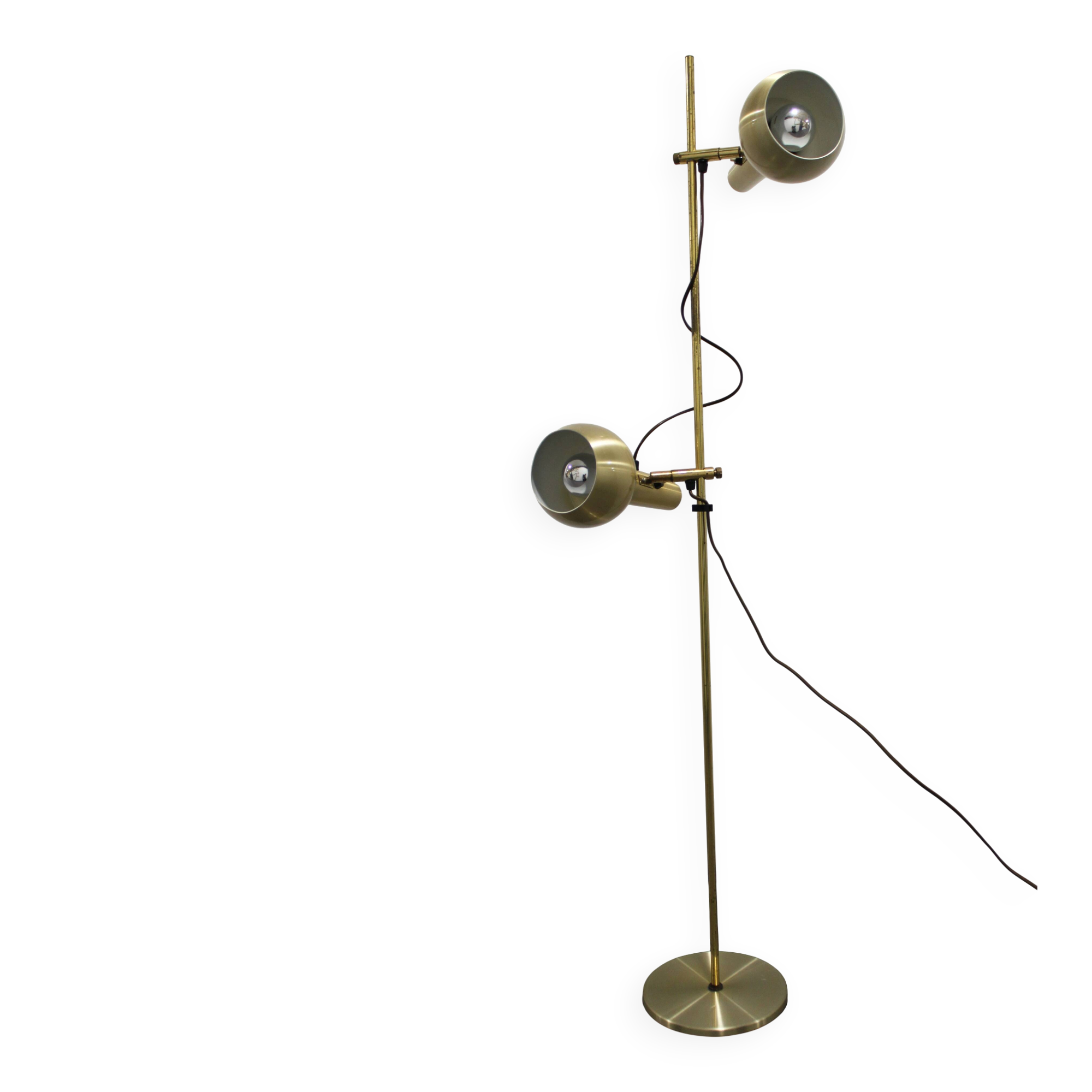Vintage brass floor lamp, Hans Schmidt, 70s