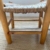 Chaises enfant anciennes en bois et paille