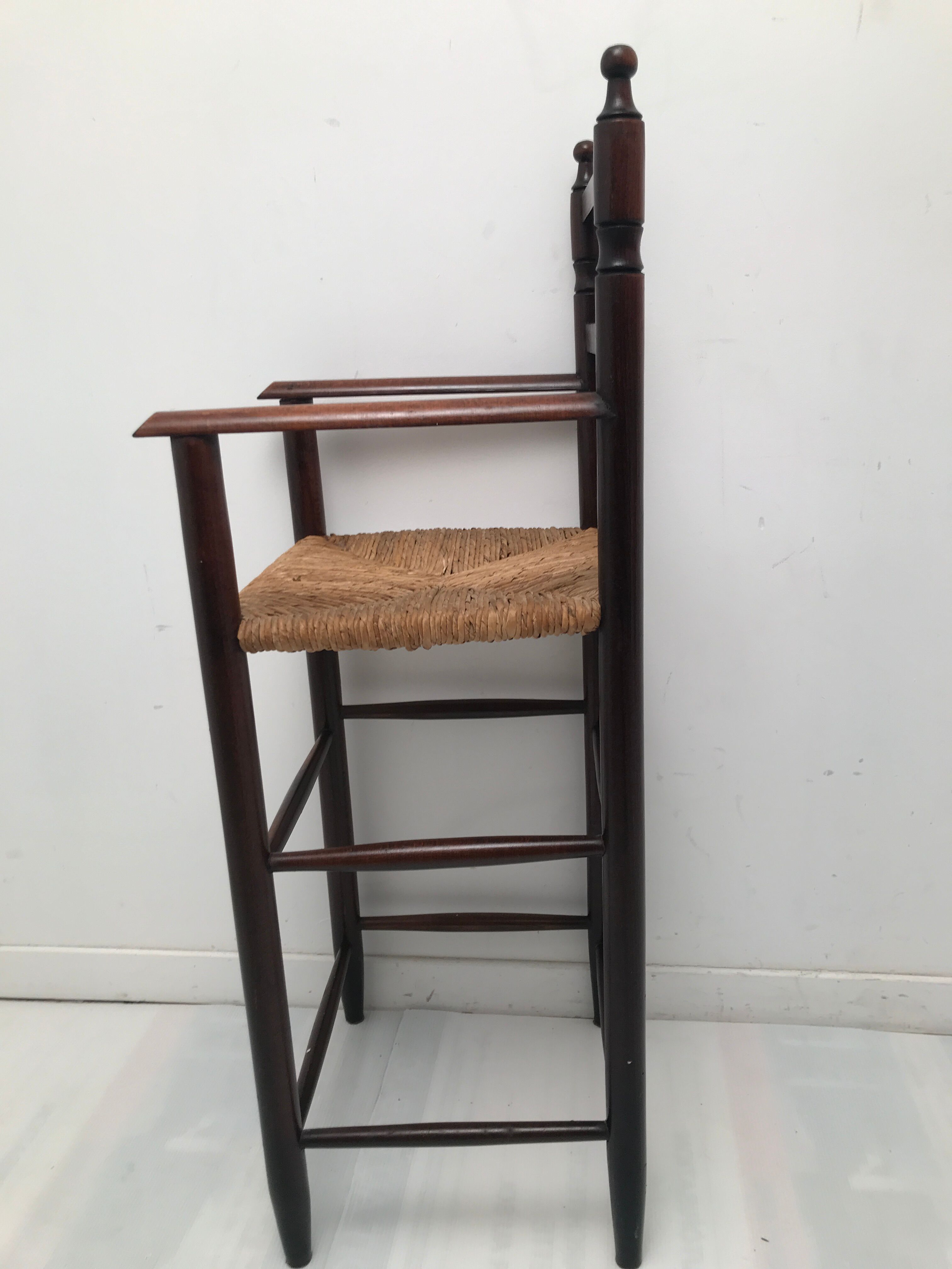 High straw chair child 50/60 years