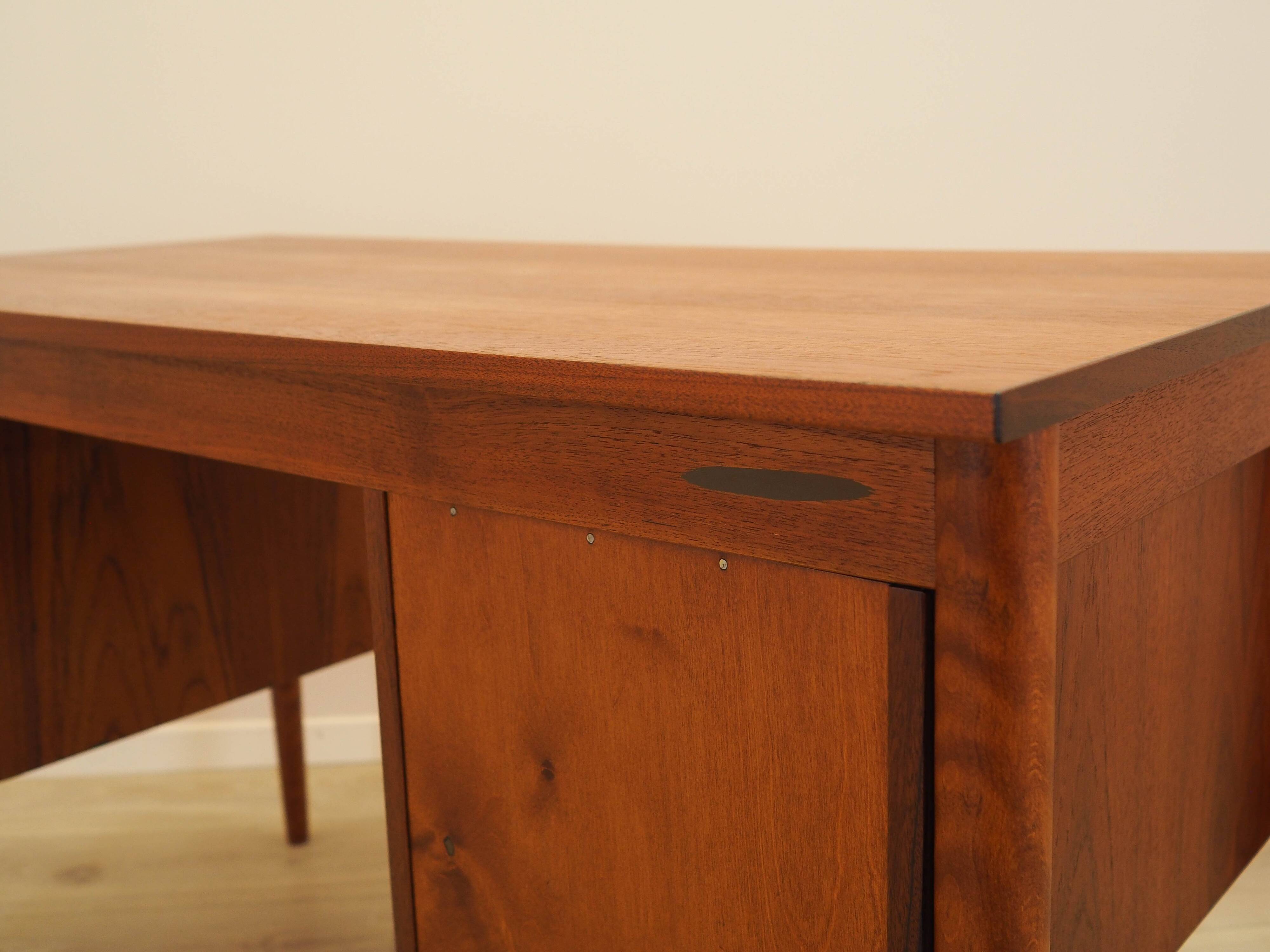 Bureau en teck avec tiroirs, Danemark, années 1970