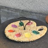 Vintage Vallauris ceramic cheese or charcuterie board or palette