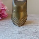 Ancienne figurine Animal Chouette Hibou en Laiton