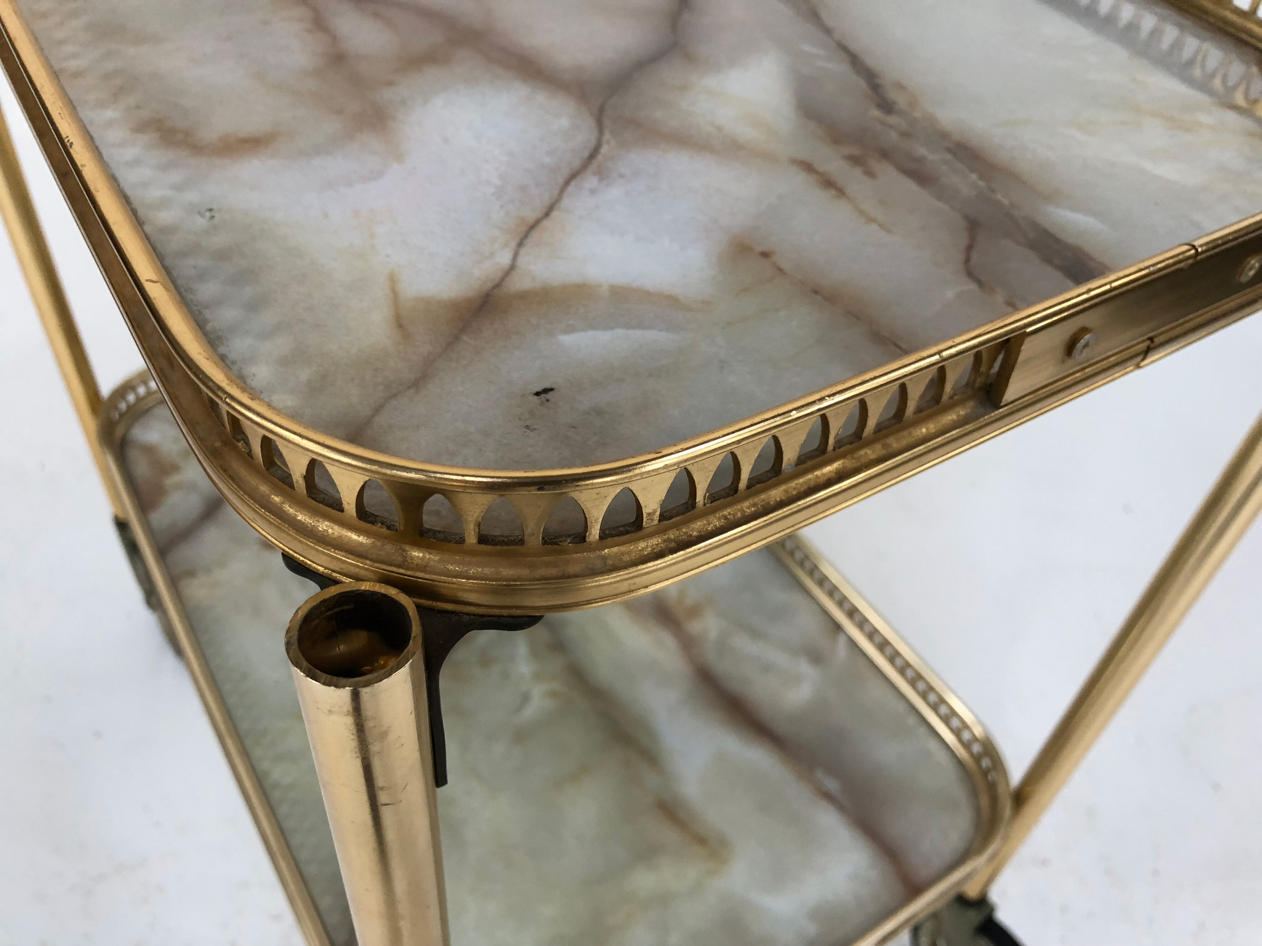 Brass Regency style serving table