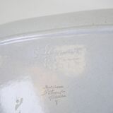 Large St Clément dish with blue fish decoration
