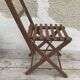 Former chair child folding wood brown painted 60s vintage