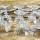 6 old Baccarat crystal champagne glasses Piccadilly model signed