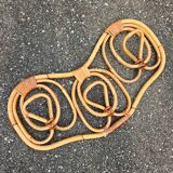 Italian rattan coat rack