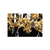 Chandelier in gilded bronze and crystal, 19 century