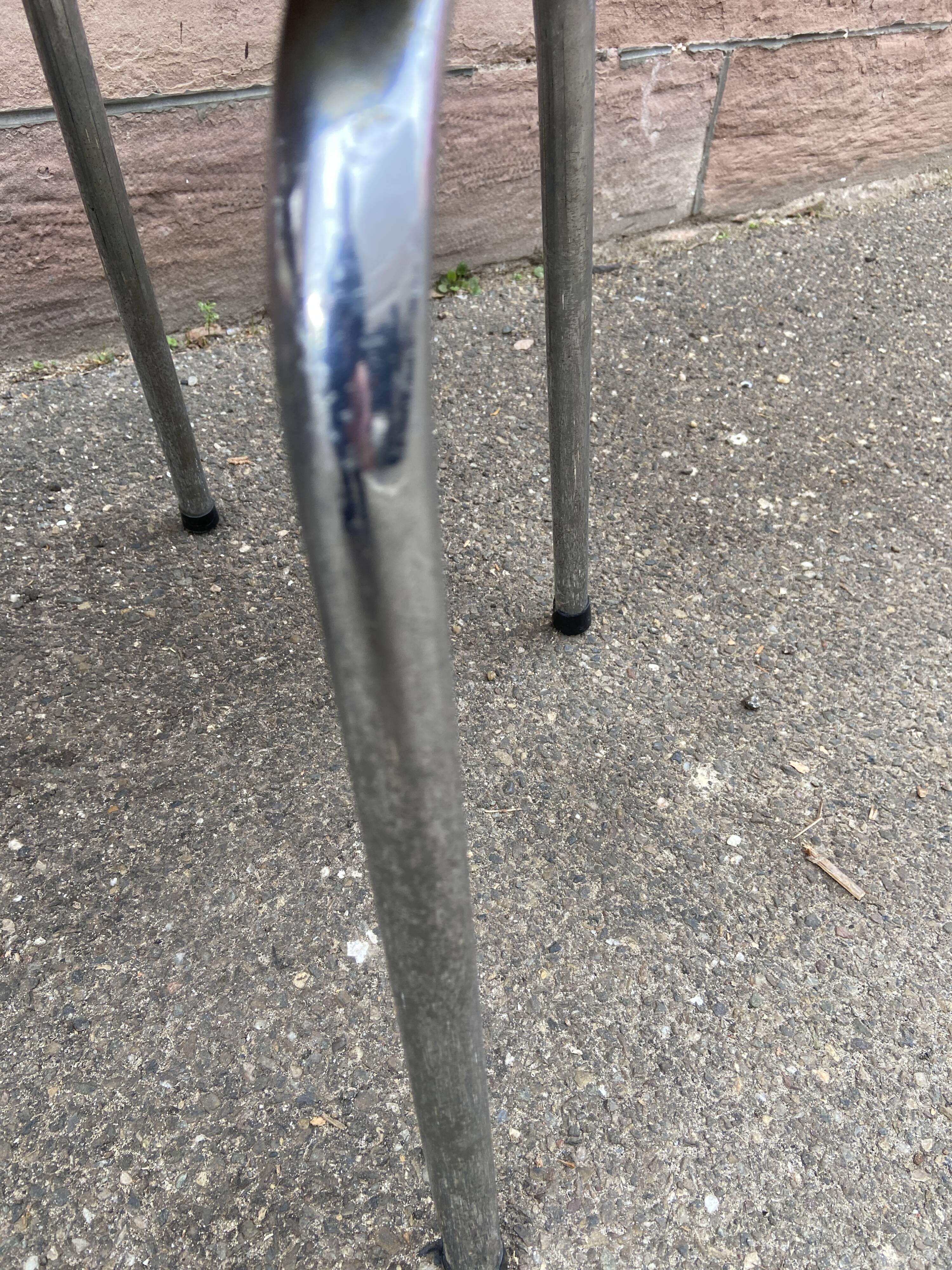 Set of 4 mismatched formica chairs 60s