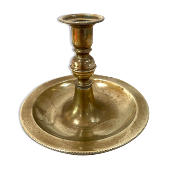 Antique brass candle holder