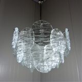 Kalmar candlestick with ice glass discs 1960's