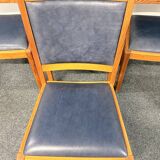 Vintage Set of 6 Solid Wood & Leather Chairs – FOLRM 75 by Andreas Hansen (Price is for 6)