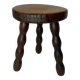 Brutalist wooden stool