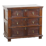 Commode anglaise en chêne, XVIIe siècle