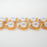 Set of porcelain cups, Italian design, 1970s, production: Italy