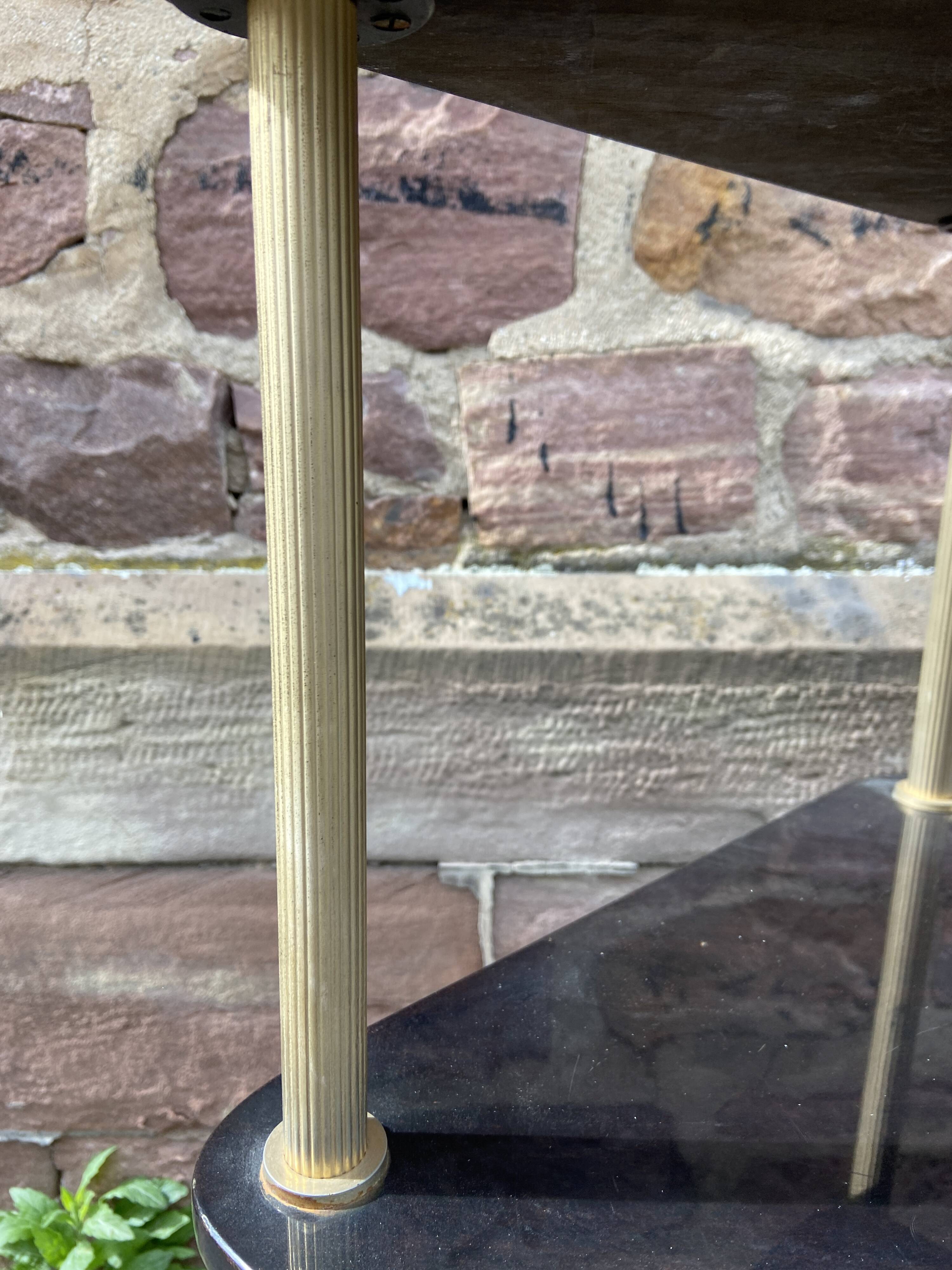 corner shelf in formica & metal 60s vintage French mid century neo classic 60