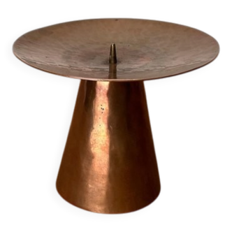 Handmade German copper candlestick from the mid-century by AWD, 1960s.