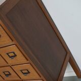 Vintage Dutch Oak Apothecary / Filing Cabinet, 1930s