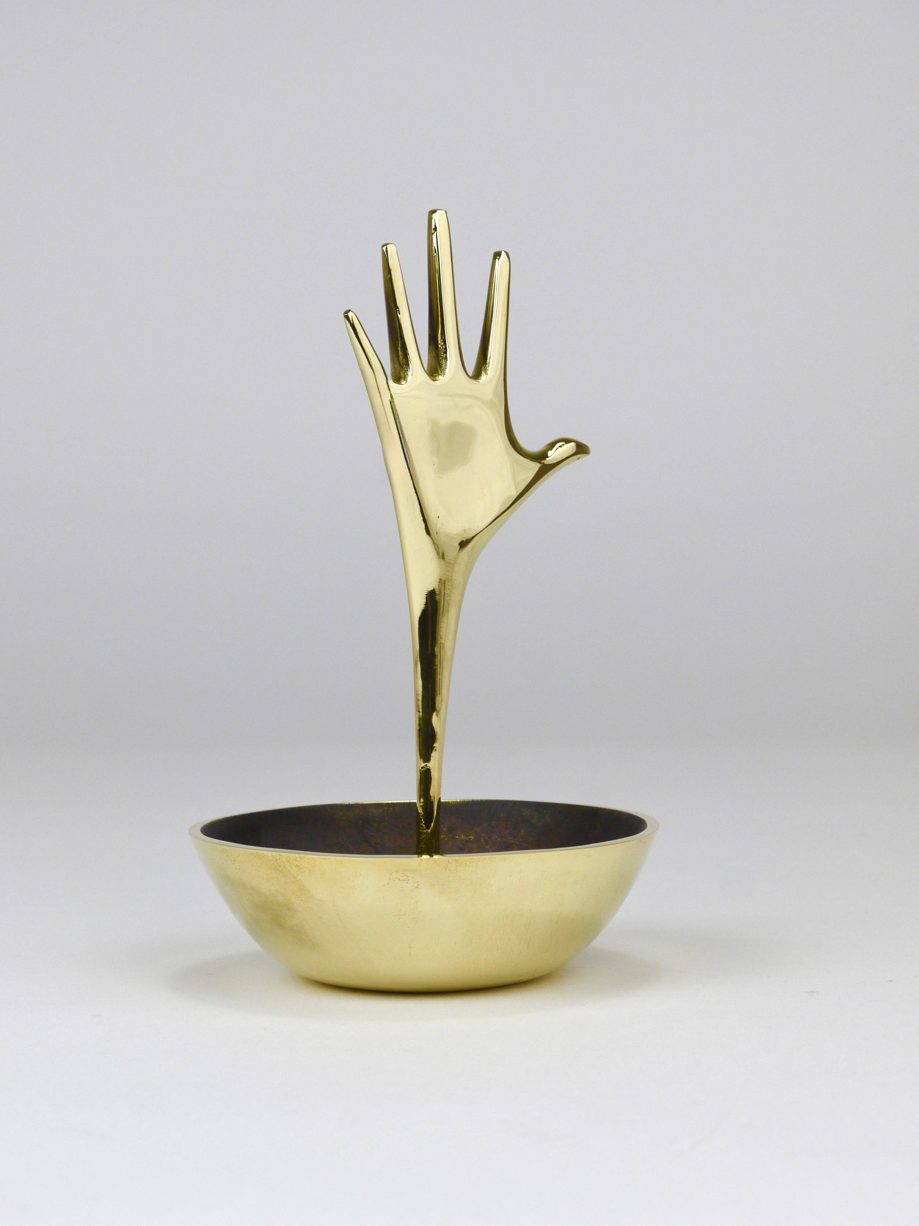 Carl Auböck Brass Ashtray Hand Empty Pocket Accessory, Vienna, Austria