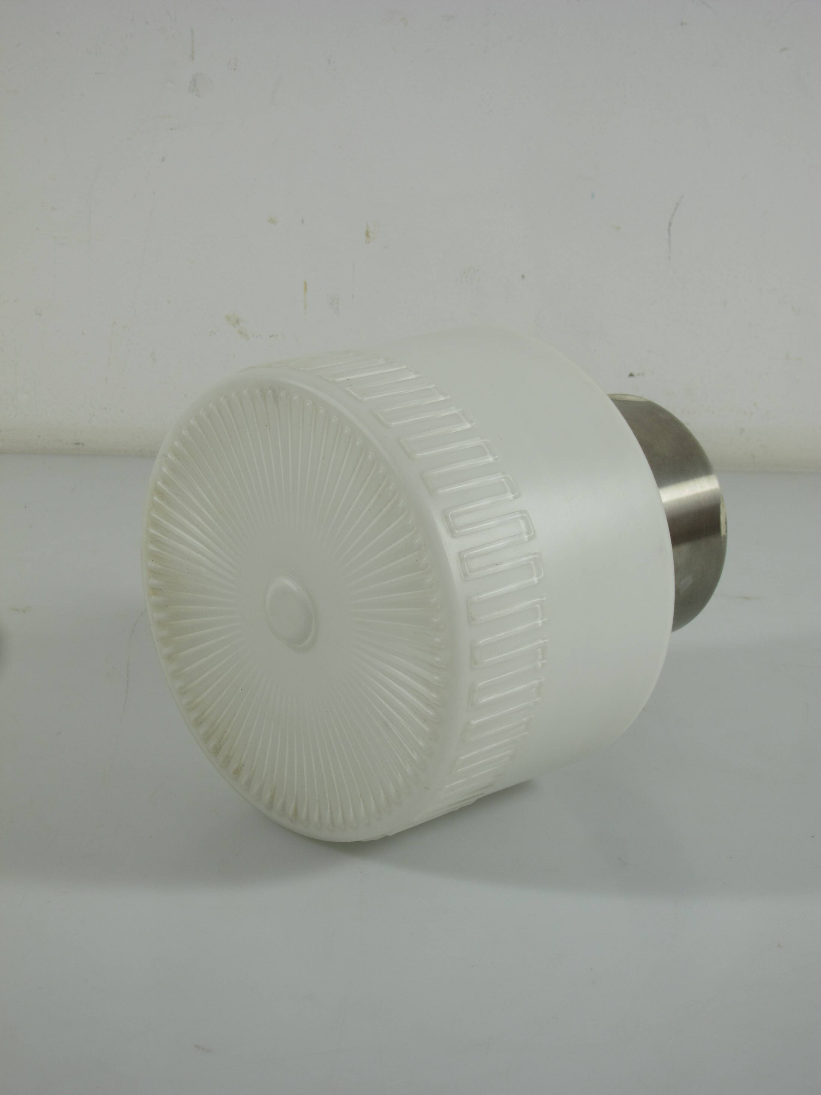 Set of Two 1930s German Art Deco Ceiling Lights, Wila Leuchten, Opal Glass