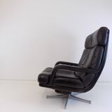 Madsen & Schubell leather armchair with ottoman for Bovenkamp