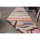 Vintage Turkish Hand-Knotted Wool Cotton Pink Runner Rug 72x398